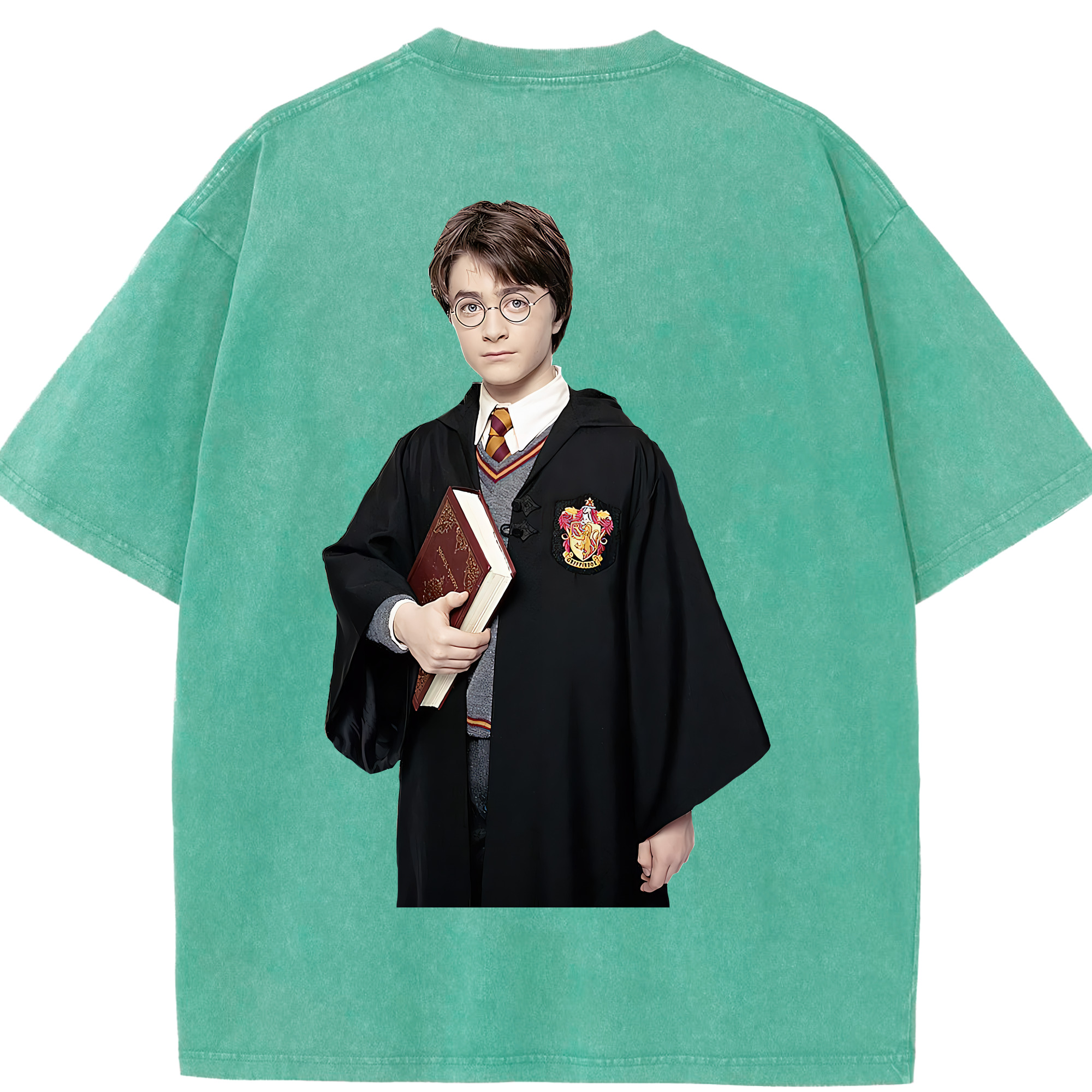 （画像用） Harry Potter ハリー・ポッターシリーズ 綿100% ヴィンテージ風 半袖Tシャツ（背面プリント）